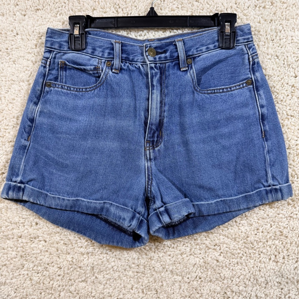 American Eagle Outfitters Mom Shorts 6 Medium Wash High Waisted Denim